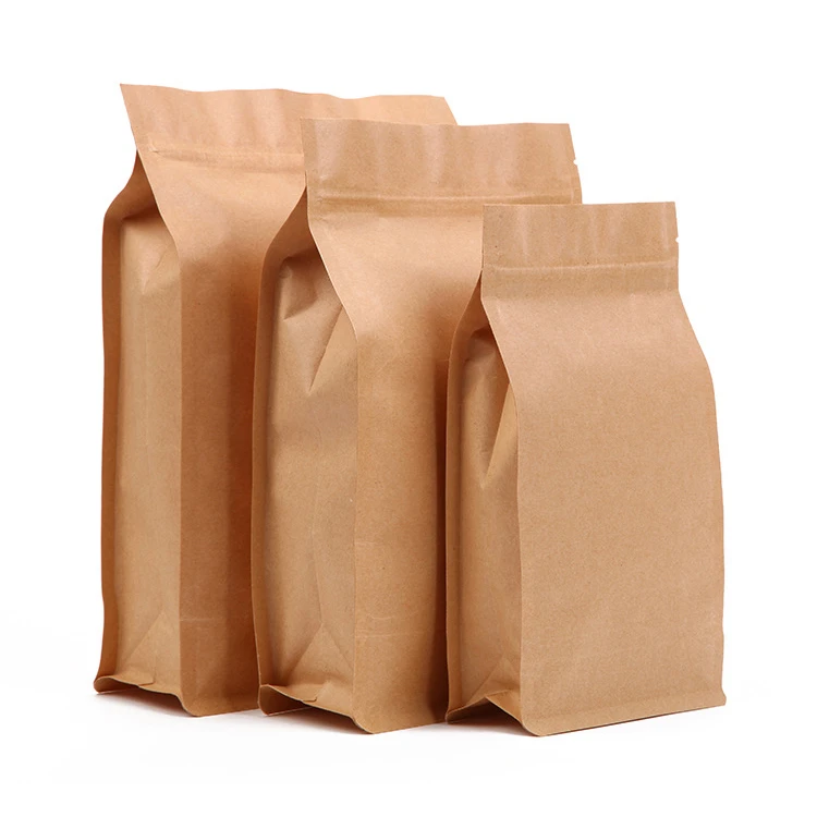 Kraft Paper Stand Up Coffee Bag With Zipper.jpg