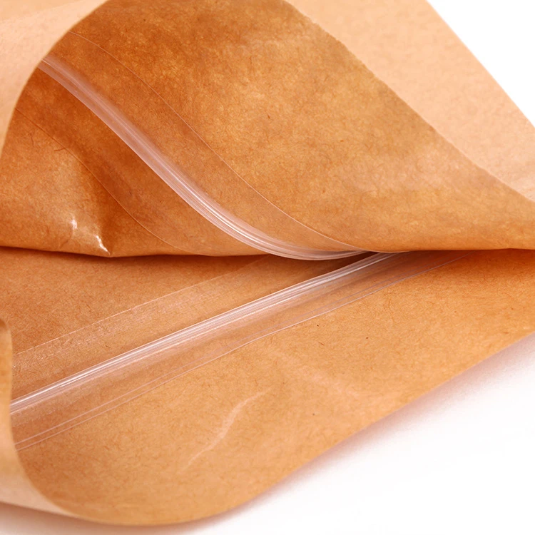 Kraft Paper Stand Up Coffee Bag With Zipper .jpg