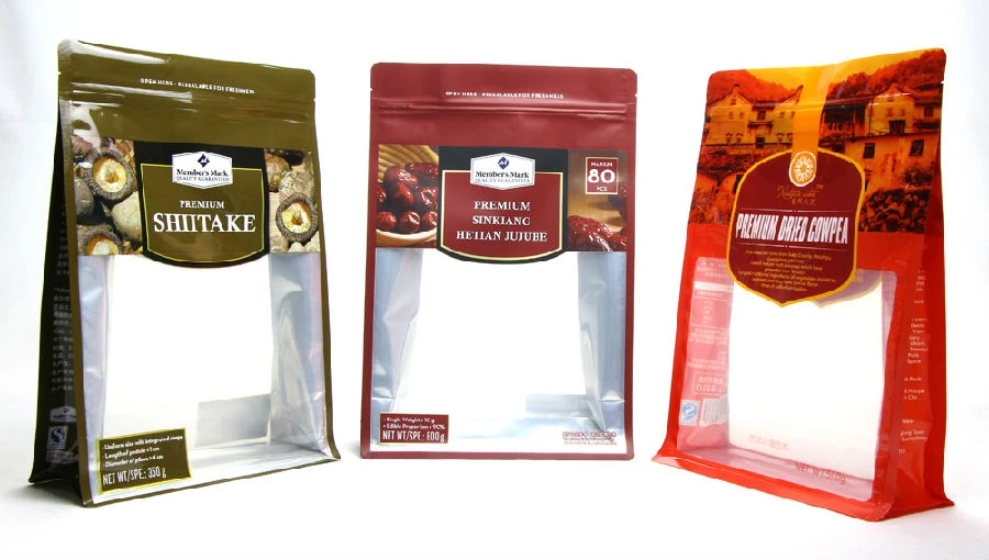 ziplock túi thực phẩm với cửa sổ rõ ràng
