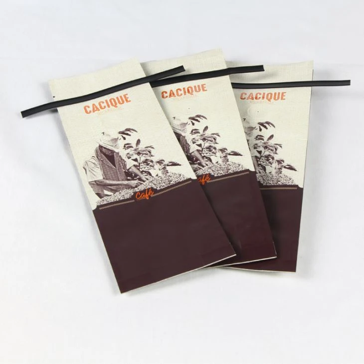 Bọc kín bằng nhôm Foil cà phê túi xách với dải