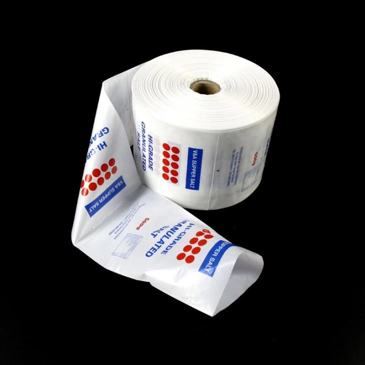 Túi bao bì tự động PE màu trắng dạng cuộn có đục lỗ