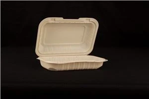 Bản lề 9x6 inch để đi Vỏ sò Khoáng chất đầy hộp đựng thực phẩm Takeaway Có thể vi sóng