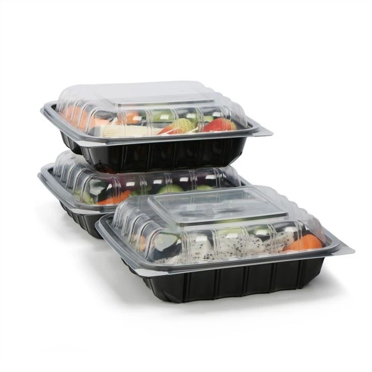 Hộp đựng thức ăn mang đi bằng polypropylene có thể thay thế Microwavable Hộp đựng thức ăn Togo Hộp đựng thực phẩm Hamburger Bản lề có nắp Hộp đựng thực phẩm có nắp