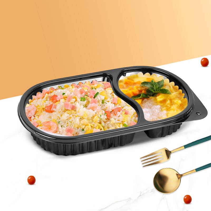 Chất Lượng Cao Thermoform 3 Ngăn Vỏ Sò Trắng To Go Hộp Đựng Đồ Ăn Trưa Hộp Đự...