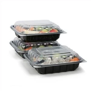 Hộp đựng thức ăn mang đi bằng polypropylene có thể thay thế Microwavable Hộp đựng thức ăn Togo Hộp đựng thực phẩm Hamburger Bản lề có nắp Hộp đựng thực phẩm có nắp