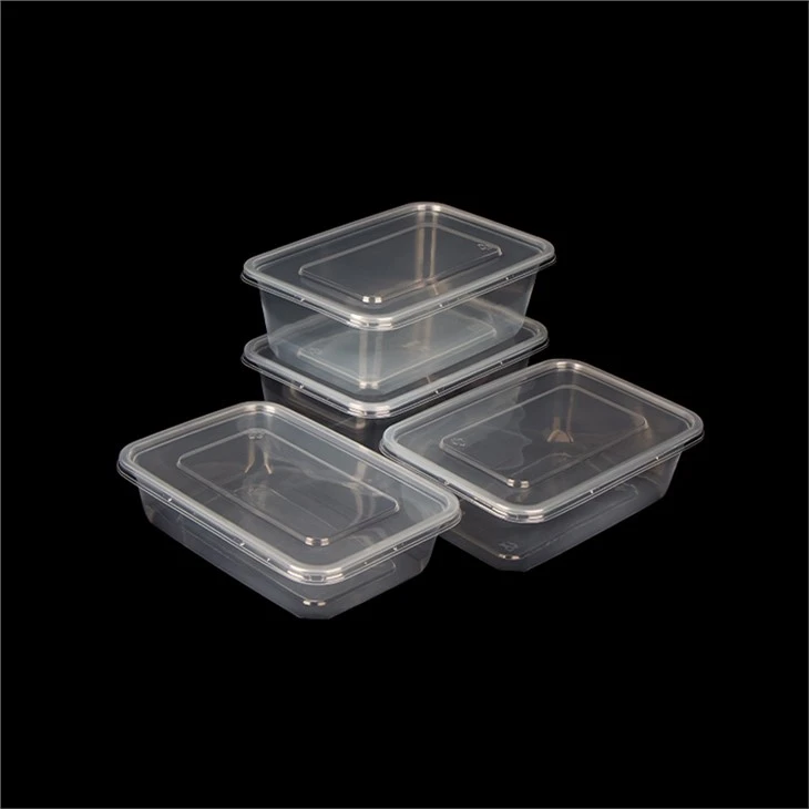 Lò vi sóng chất lượng tốt Trong suốt Bữa ăn chuẩn bị nhựa dùng một lần Bento Hộp ăn trưa lấy ra hộp đựng thức ăn nhanh có nắp