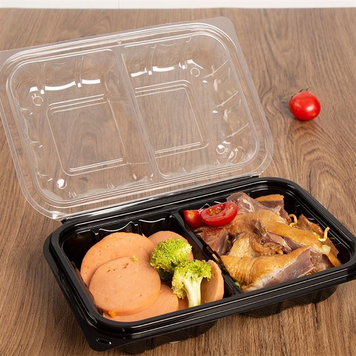 Hộp đựng thức ăn mang đi 9x6 '' hai màu