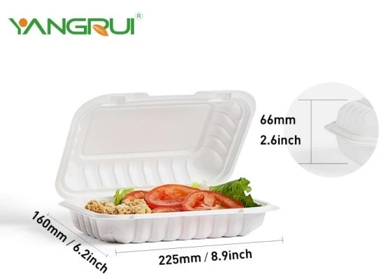 Hộp đựng còn sót lại màu trắng 9x6 inch