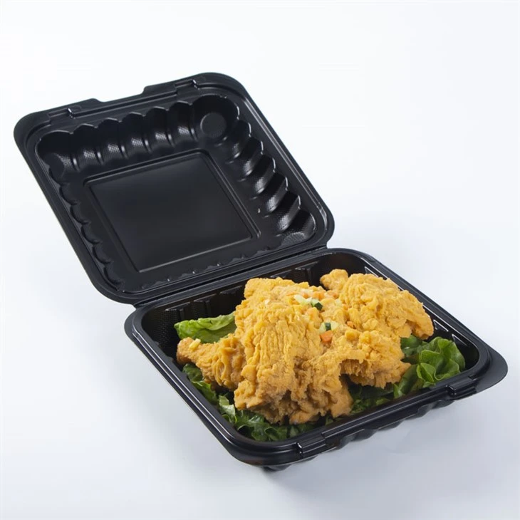 Hộp Bento Vỏ Sò Màu Đen 9x9"