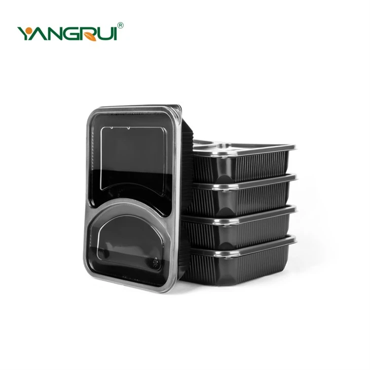 Hộp đựng chuẩn bị bữa ăn tùy chỉnh màu đen