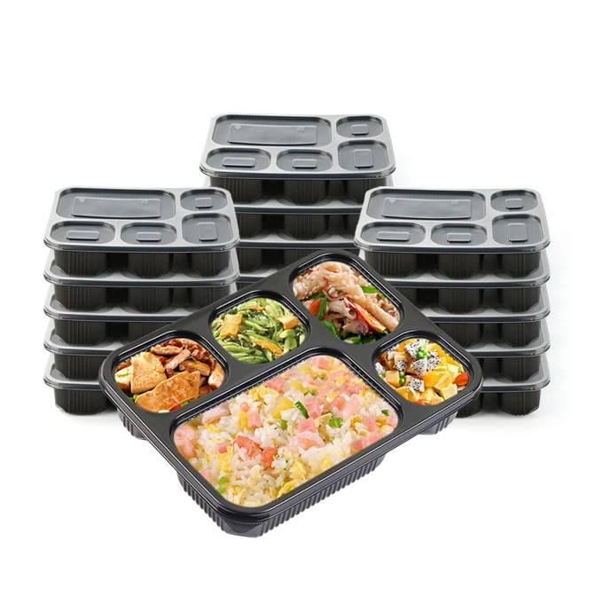 Hộp đựng đồ ăn mang đi màu đen