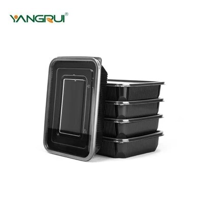 Hộp đựng chuẩn bị bữa ăn màu đen chất lượng cao