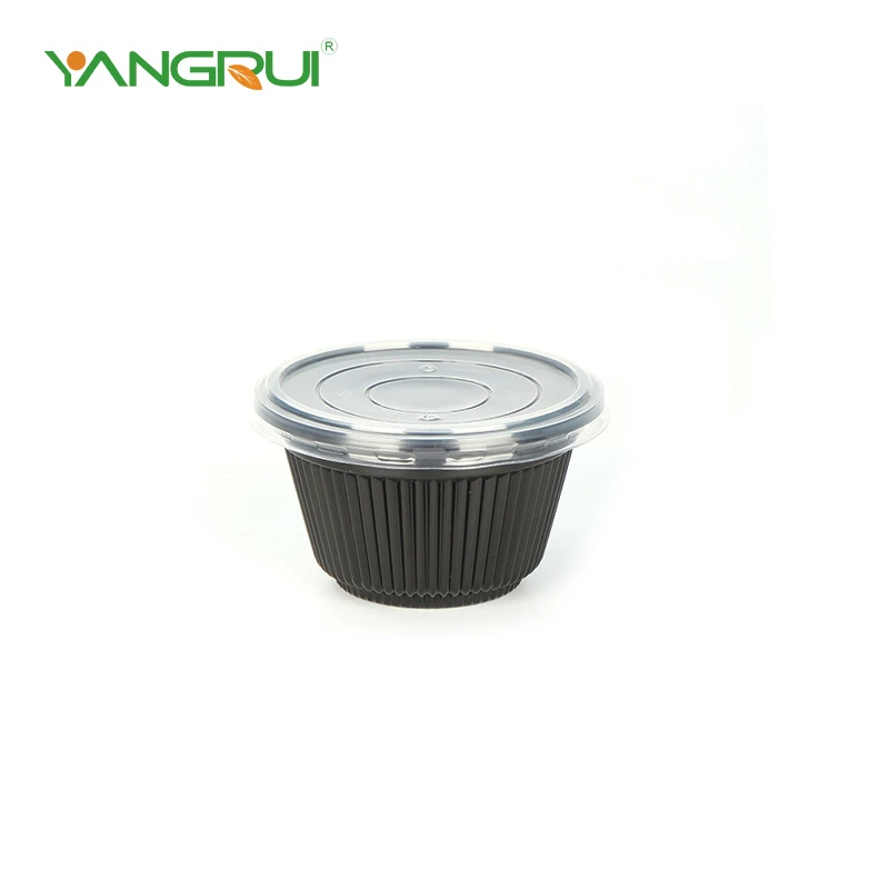 Bát tròn nhựa màu đen