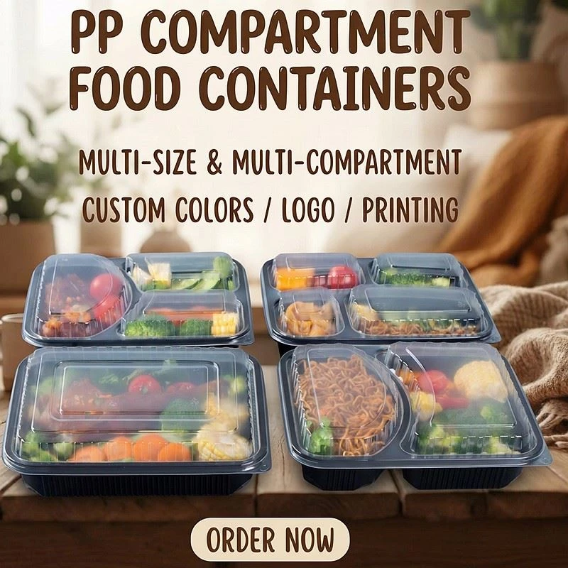 Plastic Compartment Boxes For Food suppliers