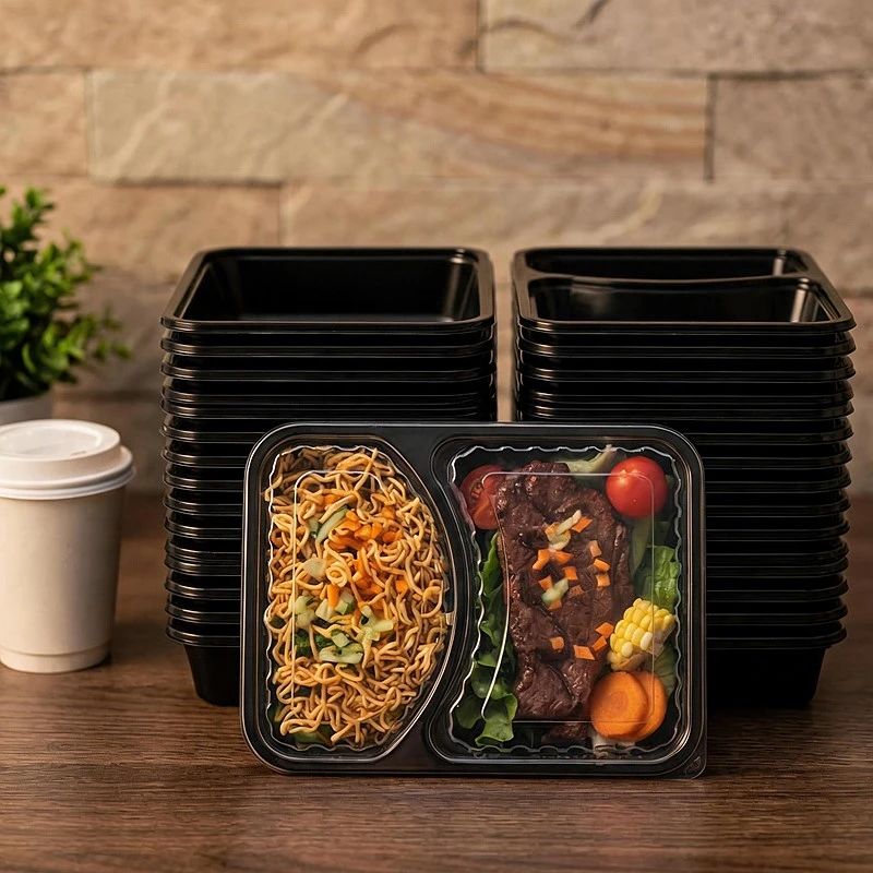 plastic compartment food boxes