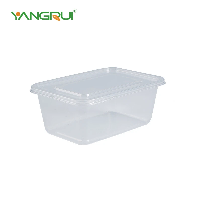 Hộp đựng cơm trưa hình chữ nhật trong suốt