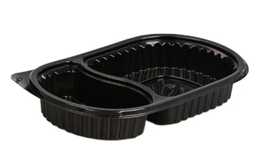 Hộp Đựng Thực Phẩm PP Oval 2 Ngăn
